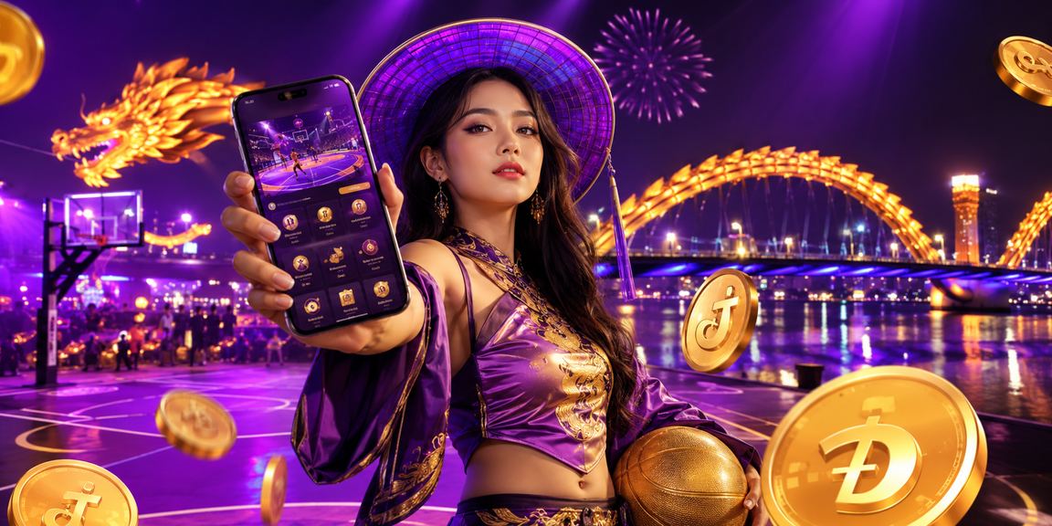 Màn hình neon cá cược bóng rổ tại Đà Nẵng về đêm cho thành viên 709